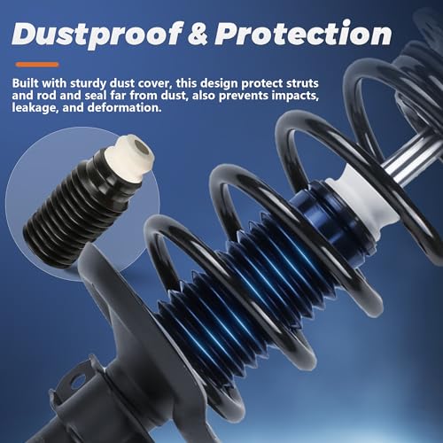 KUIPERAUTO Rear Struts Pair Complete Assembly Shocks Absorbers Coil Spring Compatible for 2003-2008 Toyota Matrix/Pontiac/Corolla 171373R 171373L (2PCS) - Image 5