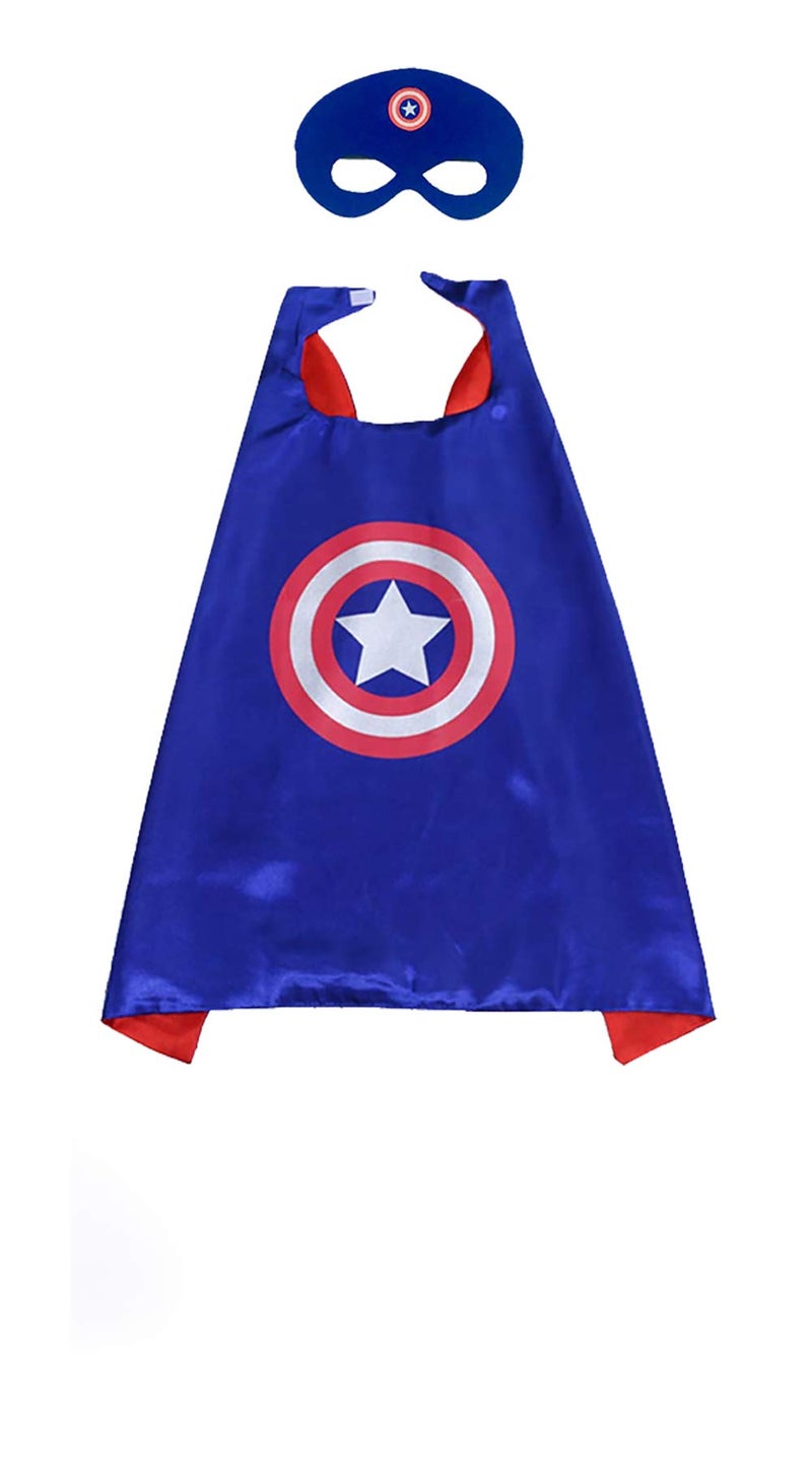 FancyDressWale American Soldier costume for Boys with Cape and Felt Mask; Blue; 2-4 Years - Image 5