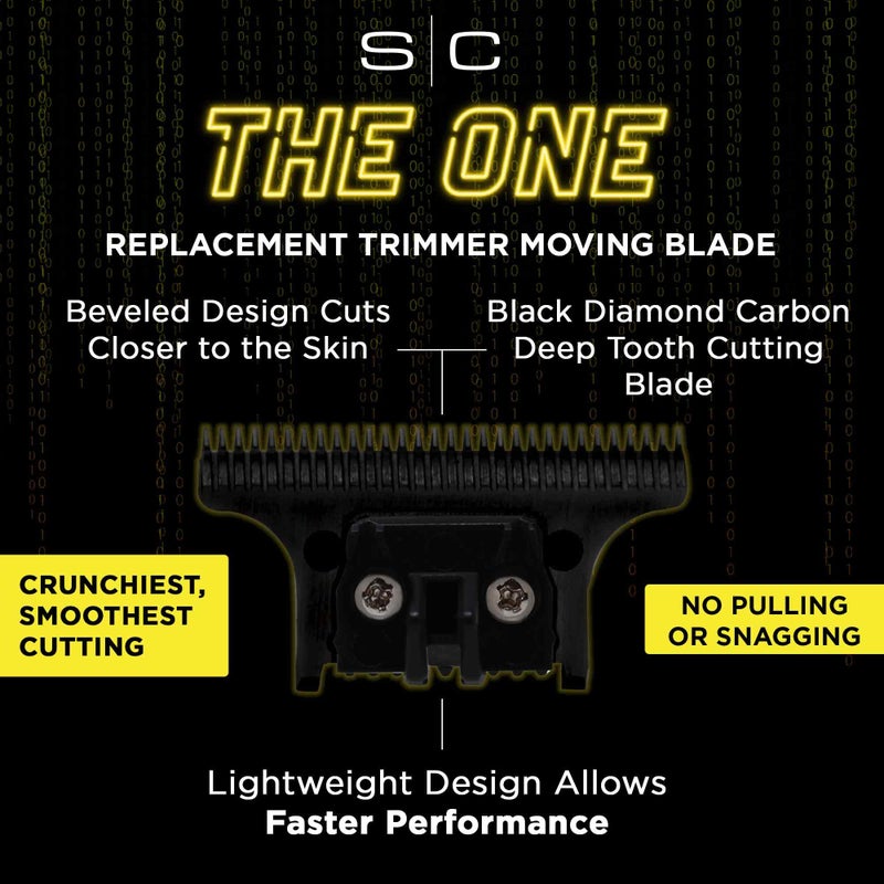 GAMMA+ Replacement X-Pro Wide Gold Titanium with Black Diamond The One Cutting Trimmer Blade Set - Image 5