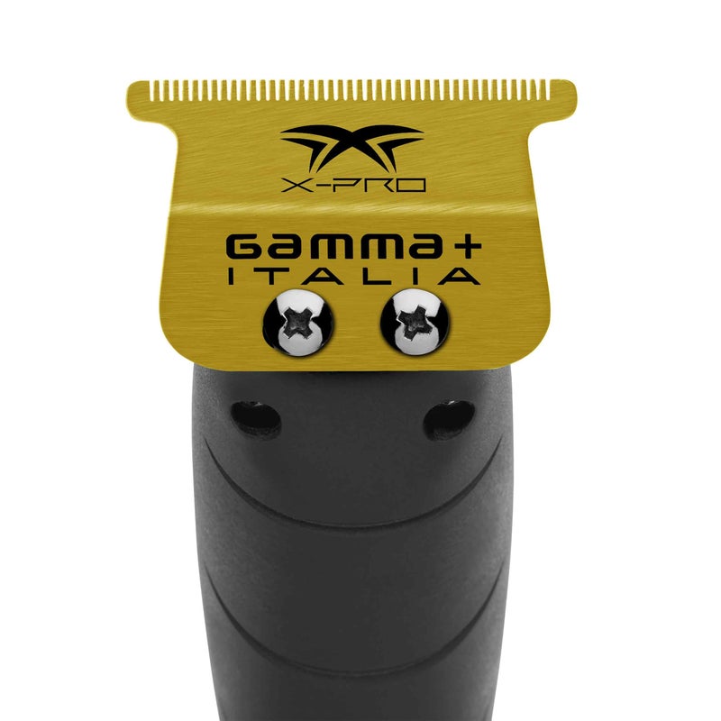 GAMMA+ Replacement X-Pro Wide Gold Titanium with Black Diamond The One Cutting Trimmer Blade Set - Image 4
