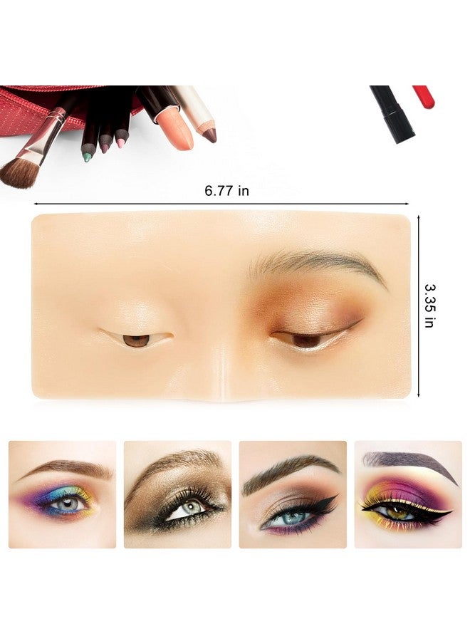 FTOYIN Makeup Practice Face Board 3D Realistic Pad, Reusable eyeshadow practice eyes for Makeup Artist Board Makeup Practice, Eyeshadow Eyeliner Eyebrow Mapping Realistic Face Skin make up practice face - Image 4
