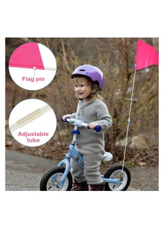 Y&D 6ft Bike Safety Flag with Fiberglass Pole & Mounting Bracket, Trailer Flag, Bicycle Bracket Height, Visibility for Kids Adults (Pink)  - Image 3