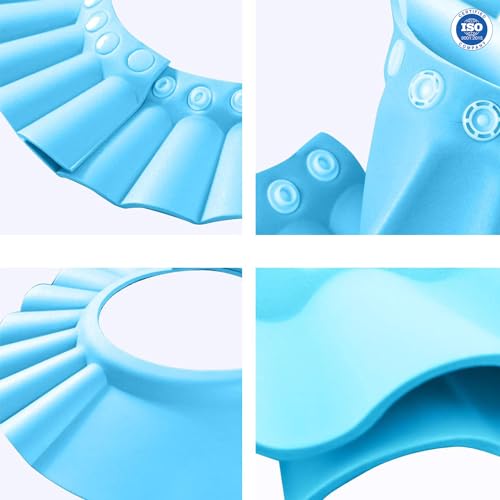 Safe-O-Kid® Aquaspa Baby Bath Tub, with Multipurpose Baby Shower HAT/Cap, European Safety Standard Inflatable Bathtub with Air Pump and Elegant Colorful Box for Extra Safety- Blue - Image 4