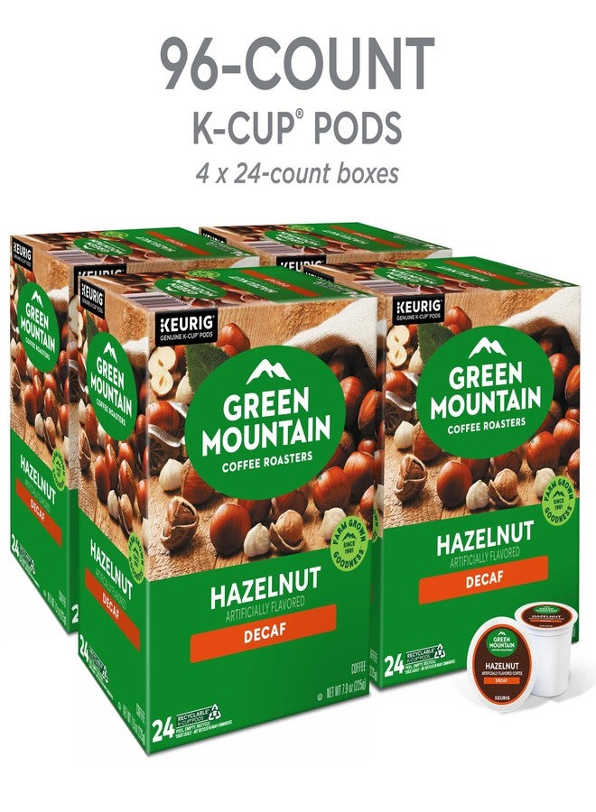 Green Mountain Coffee Roasters قهوة جرين ماونتن كوفي روسترز بنكهة البندق منزوعة الكافيين، كبسولات كيوريج للاستخدام الفردي، تحميص خفيف، 96 كبسولة (4 عبوات من 24 كبسولة) - Image 3