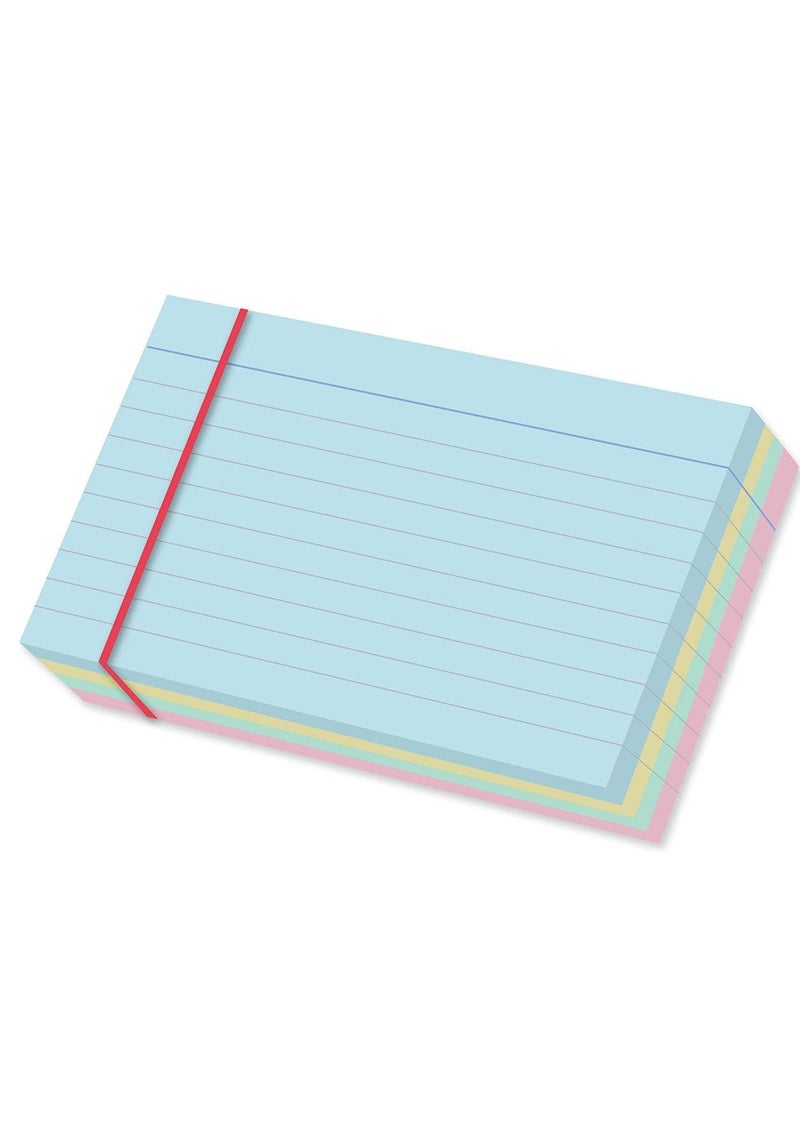 MARKQ بطاقة فهرسة مسطرة، 100 حزمة من بطاقات التسجيل المبطنة الملونة لتدوين الملاحظات المدرسية والمكتبية، وصنع القائمة، وبطاقات فلاش المراجعة، 6 بوصة × 4 بوصة - Image 1