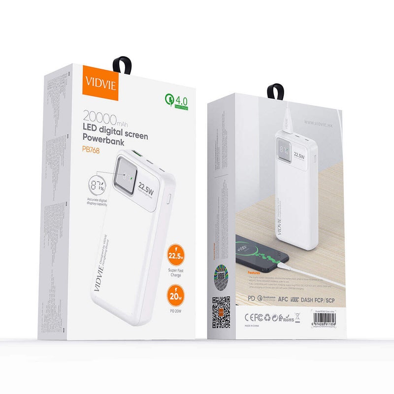 Vidvie بنك الطاقة PB768 بسعة عالية 20,000mAh لجميع أجهزتك - Image 5