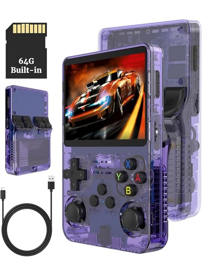 Wheels R36S Game Console 3.5 Inch Portable Retro Game Console Built-in 15000+ Games Open Source Linux System With 64GB Memory Card Video Games Console Toys And Games IPS Screen - Image 1