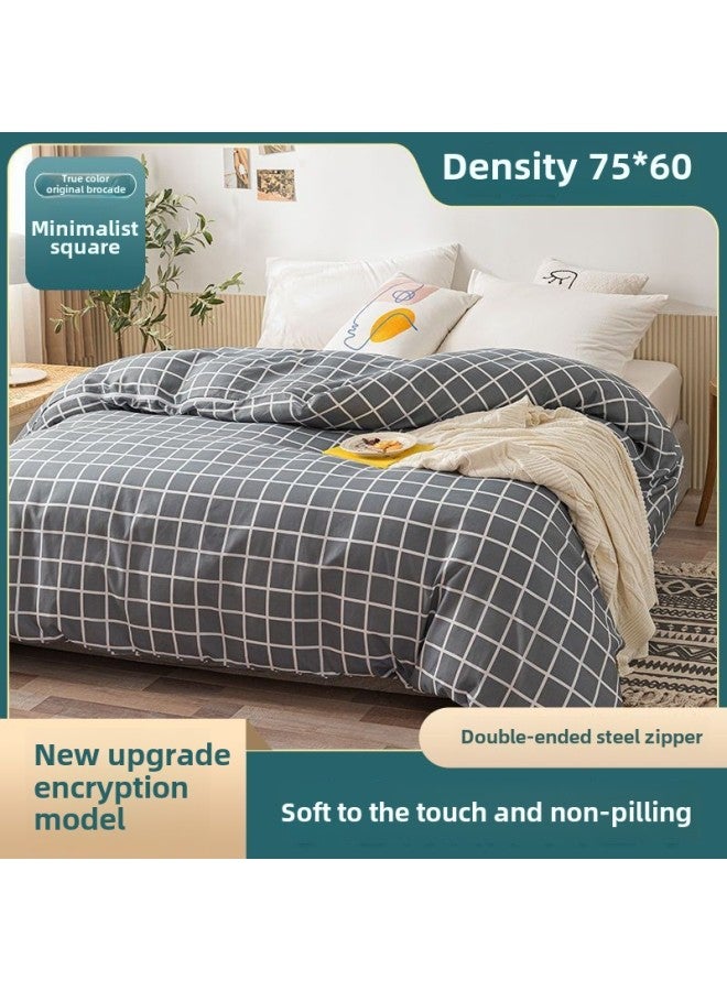 Gauze Cover Quilt Liner Cover Cotton Tire Quilt Cover Cotton Wadding Core Cover Mattress Cover Quilt Cushion Quilt Lining To Protect Yan Mingen-Color:Minimalist Square -Specifications:100*200cm - Image 1