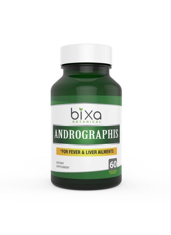 bixa BOTANICAL - Andrographis Extract 20% Andrographolide 60 Veg Capsules (450Mg) ; Natural Liver Tonic (Kalmegh Extract) ; Herbal Supplement For Healthy Immunity - Image 1