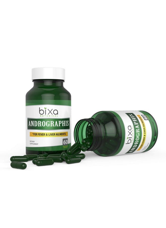 bixa BOTANICAL - Andrographis Extract 20% Andrographolide 60 Veg Capsules (450Mg) ; Natural Liver Tonic (Kalmegh Extract) ; Herbal Supplement For Healthy Immunity - Image 1