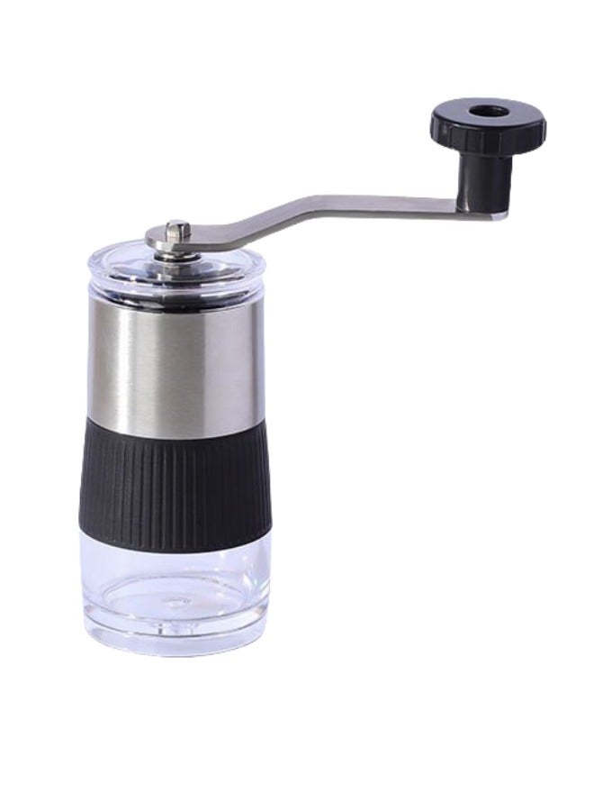 nihao 304 Stainless Steel Hand-Cranked Coffee Machine With Adjustable Coarseness And Fineness Manual Grinder Portable Coffe Grinder - Silver - Image 1