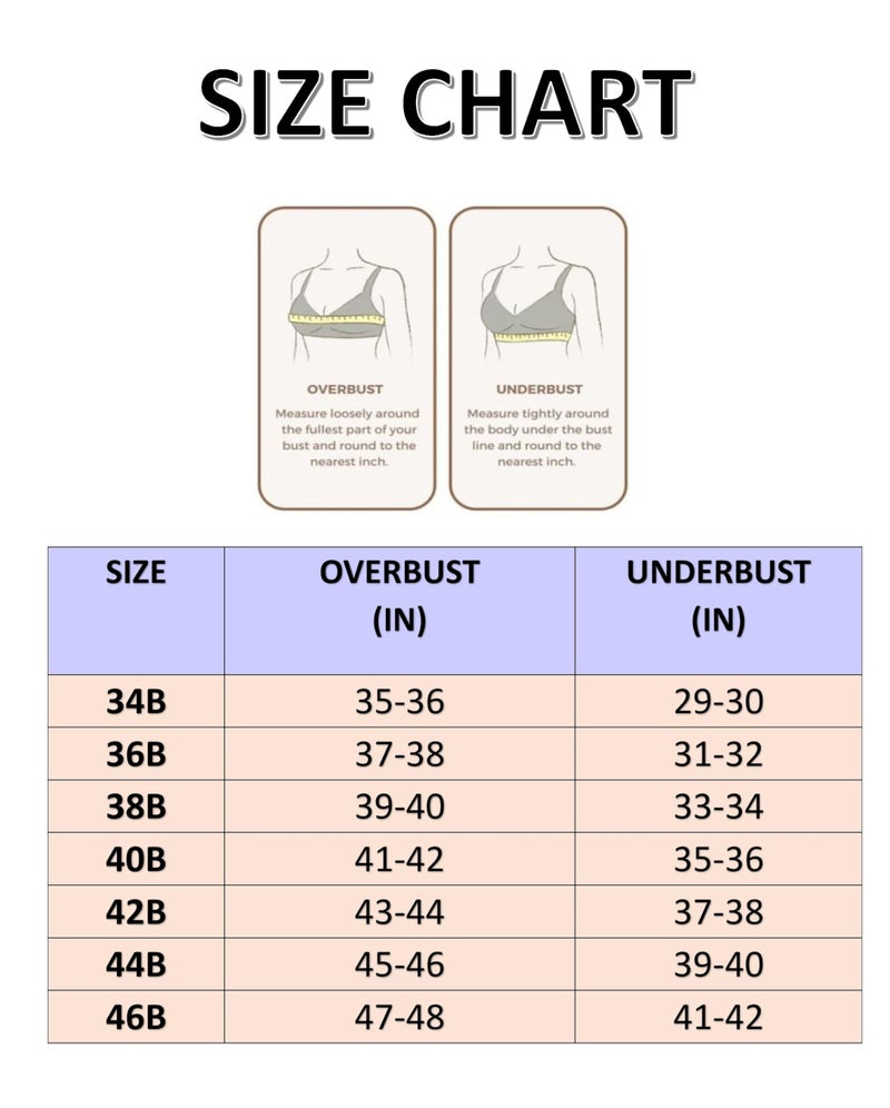 PLUMBURY Women Lightly Padded Front Open Nursing|Feeding| Maternity Bra,Beige, Size 42 - Image 4