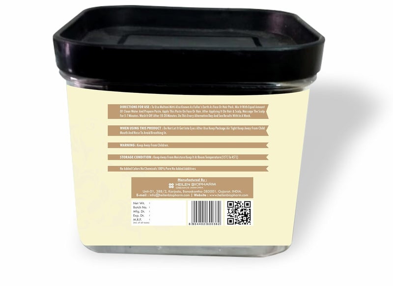 Heilen Biopharm Heilen Biopharm Multani Mitti Fullers Earth for Skin Nourishment 100 g Pack of 1  - Image 3