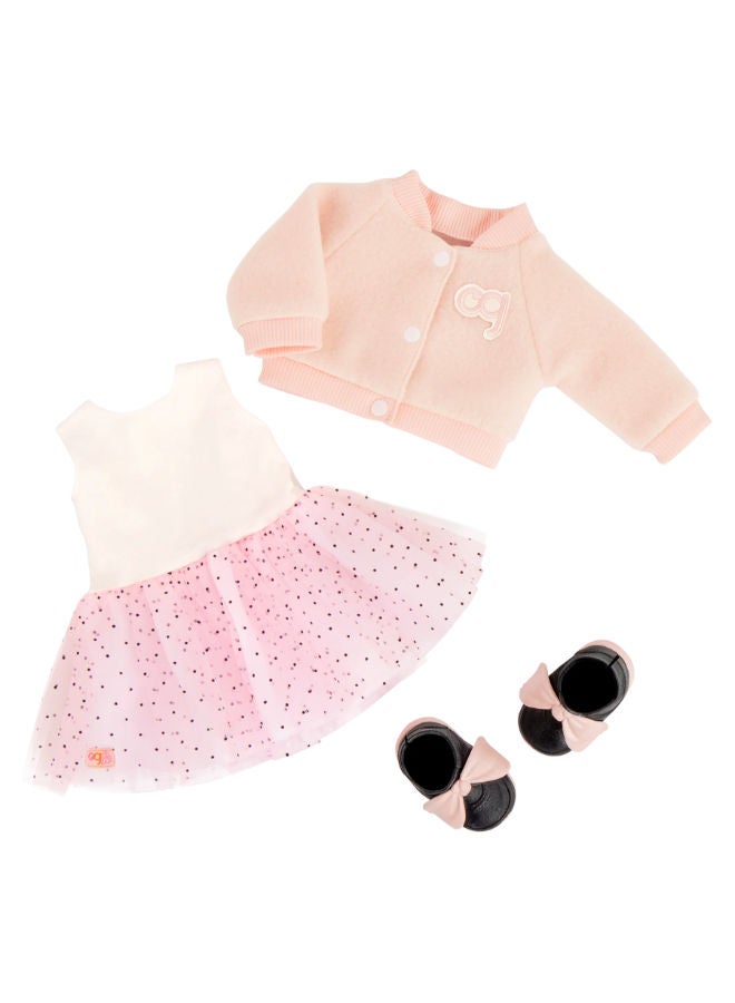 أور جنريشن سترة وردية وزي رسمي للجامعة للدمى بطول 46 سم - Image 4