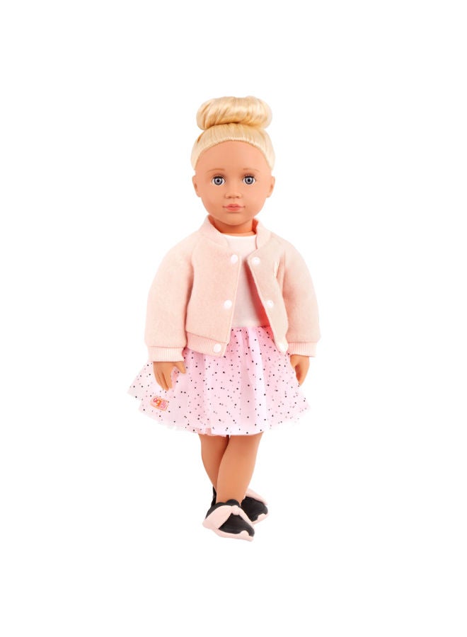 أور جنريشن سترة وردية وزي رسمي للجامعة للدمى بطول 46 سم - Image 1