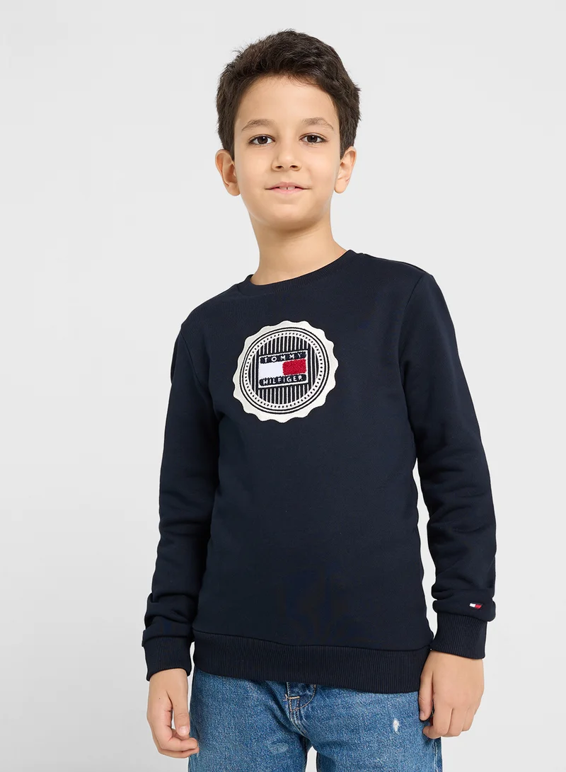 تومي هيلفيغر STAMP EMBROIDERY REG SWEATSHIRT