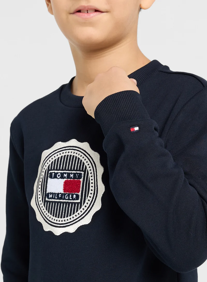 تومي هيلفيغر STAMP EMBROIDERY REG SWEATSHIRT