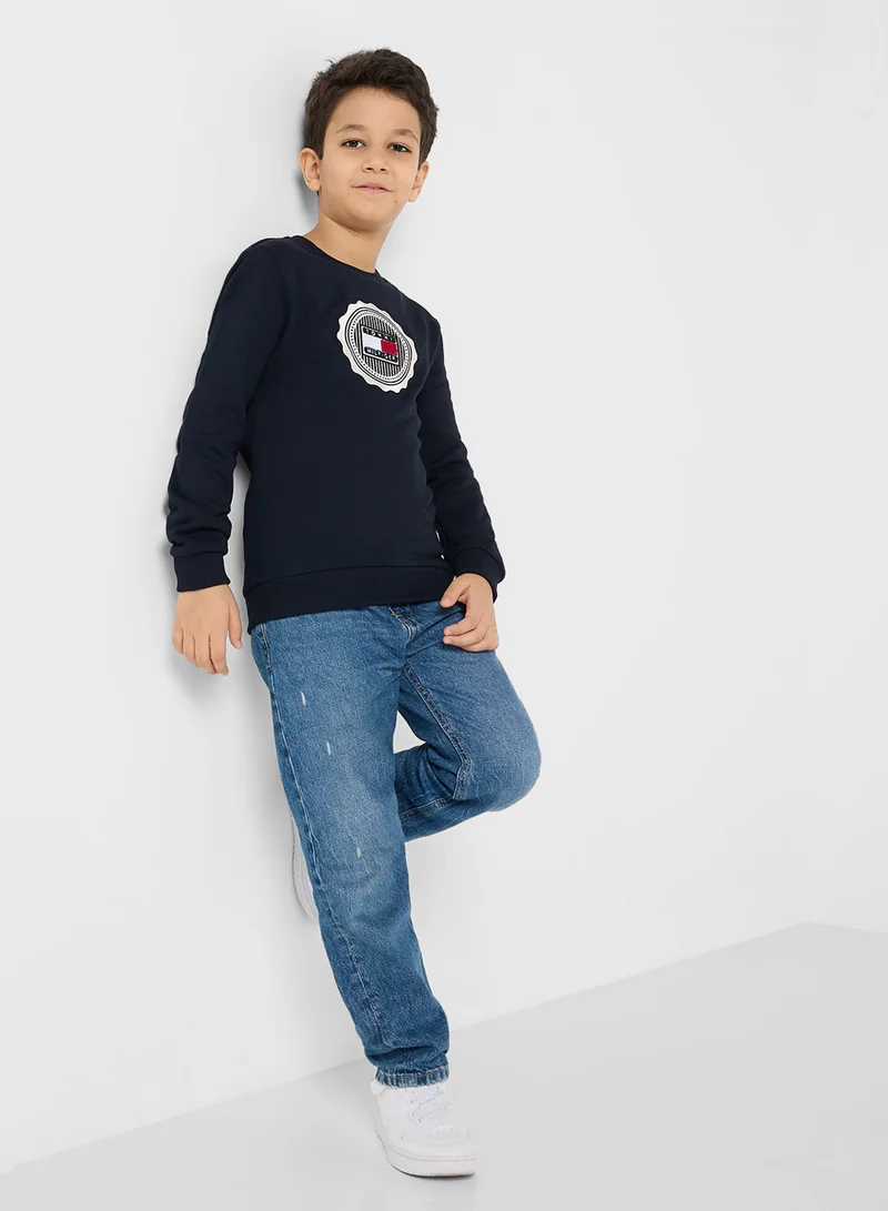 تومي هيلفيغر STAMP EMBROIDERY REG SWEATSHIRT
