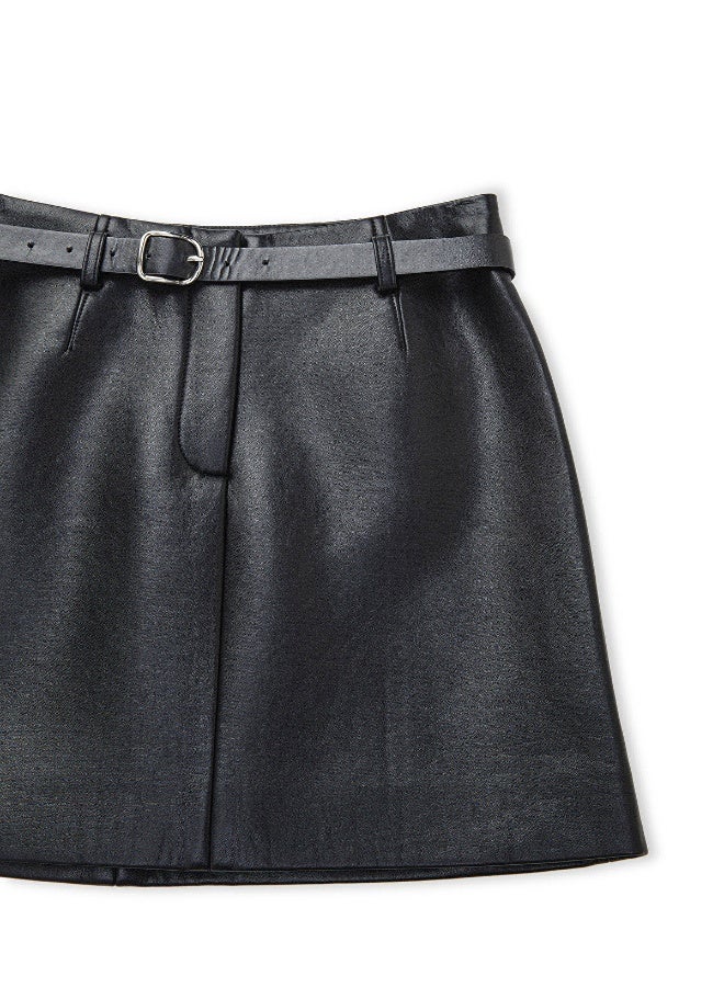 Ipekyol Leather-Effect Mini Skirt - Image 2
