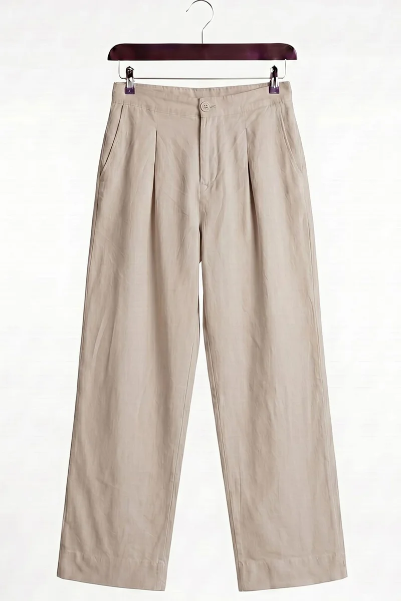 Giesto GIESTO Men's High-Waist Wide-Leg Suit Pants