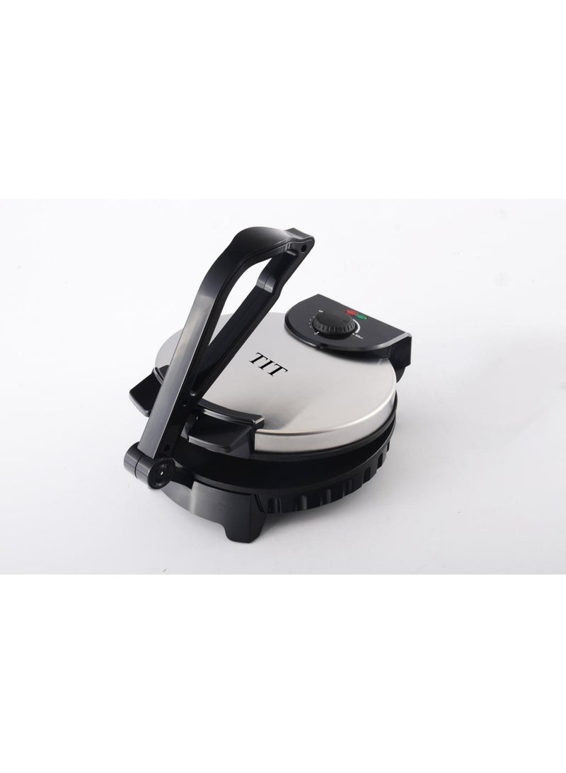 TIT Bread, Roti and Tortilla Maker - 1200 Watts - Non-Stick Surface - Strong Pressure Handle - Heat Resistant - Image 1