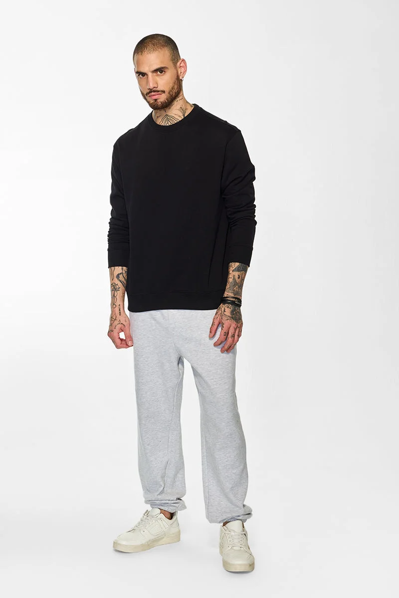 SNITCH كنزة كور لاب سوداء سادة