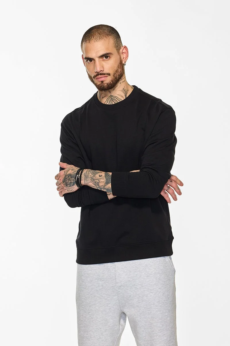 SNITCH Core Lab Black Solid Sweater