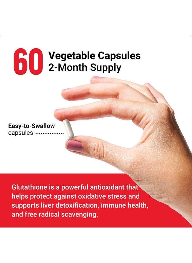 Force Factor FORCE FACTOR Glutathione Supplement, Antioxidant Supplement with Reduced Glutathione 500mg for Superior Absorption and Efficacy, Active Form, Vegan, Non-GMO, 60 Vegetable Capsules  - Image 3