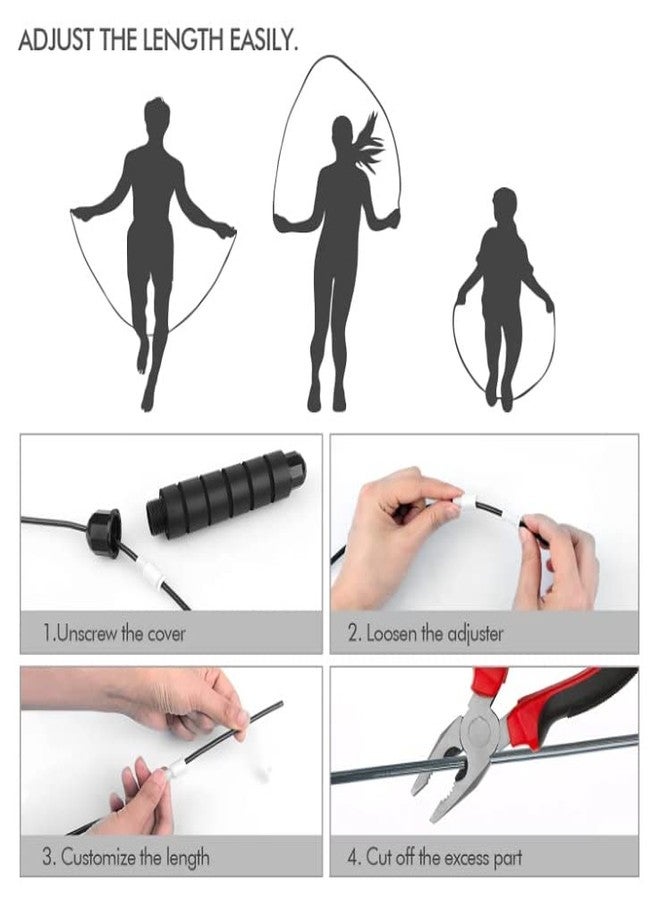 BROGBUS Adjustable Steel Jumping Skipping Rope Cable with Ball Bearings for Women, Men, and Kids - Image 5