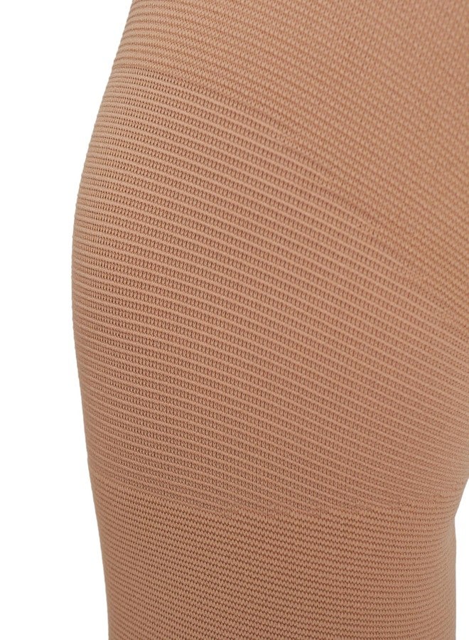 medi Seamless Knit Knee Support Compression Sleeve w/Band Beige SM - Image 4