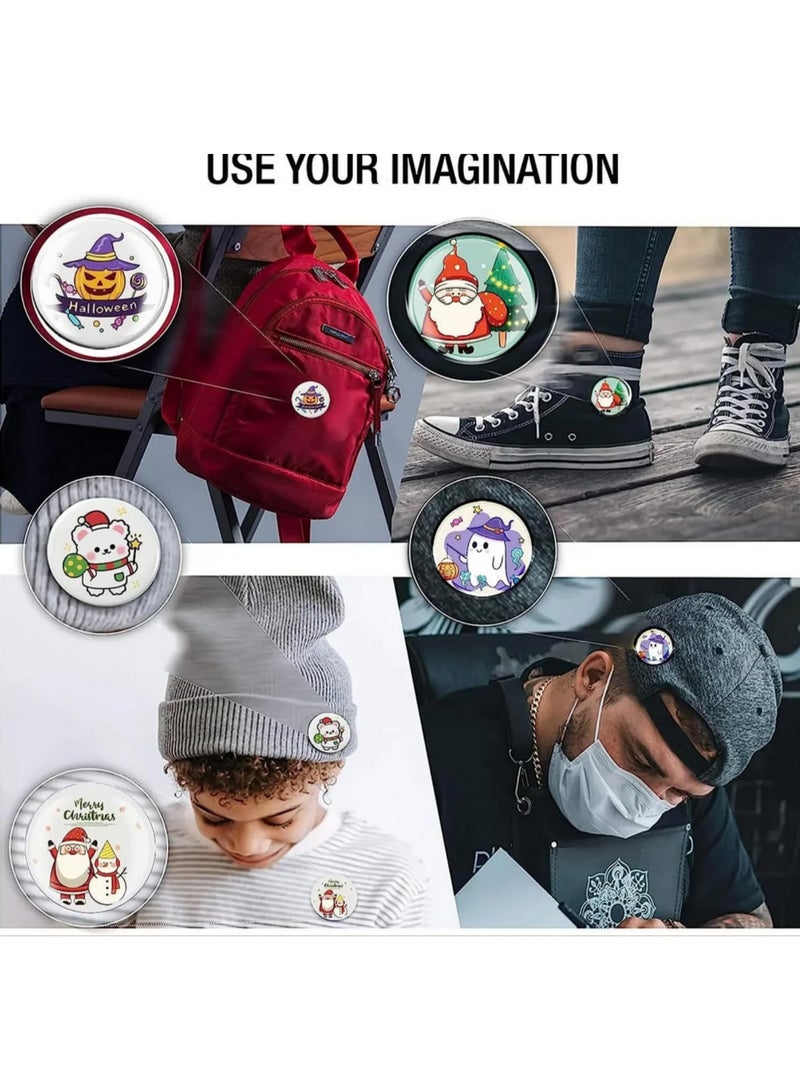 1PCS DIY Button Badge Maker Kit for Kids - Easy to Use, Durable PP Material, Includes 48 Button Parts & Pictures, Perfect for School Activities, Holidays, and Creative Gift Giving - Image 3