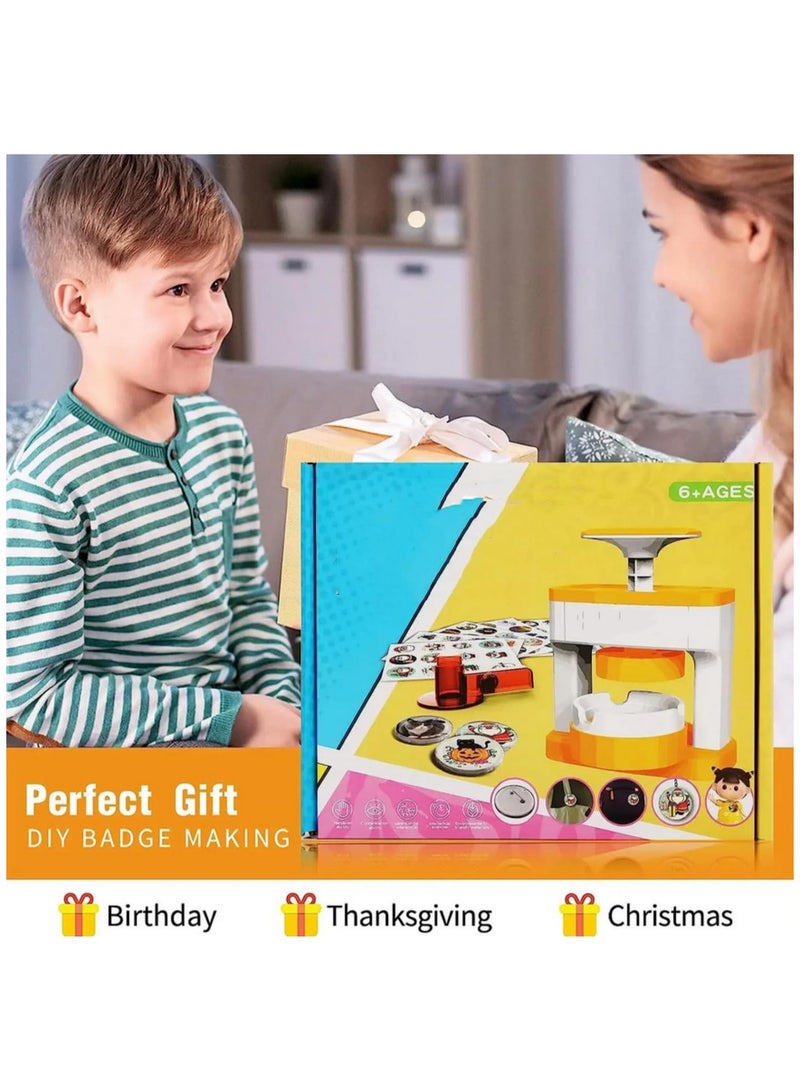 1PCS DIY Button Badge Maker Kit for Kids - Easy to Use, Durable PP Material, Includes 48 Button Parts & Pictures, Perfect for School Activities, Holidays, and Creative Gift Giving - Image 4