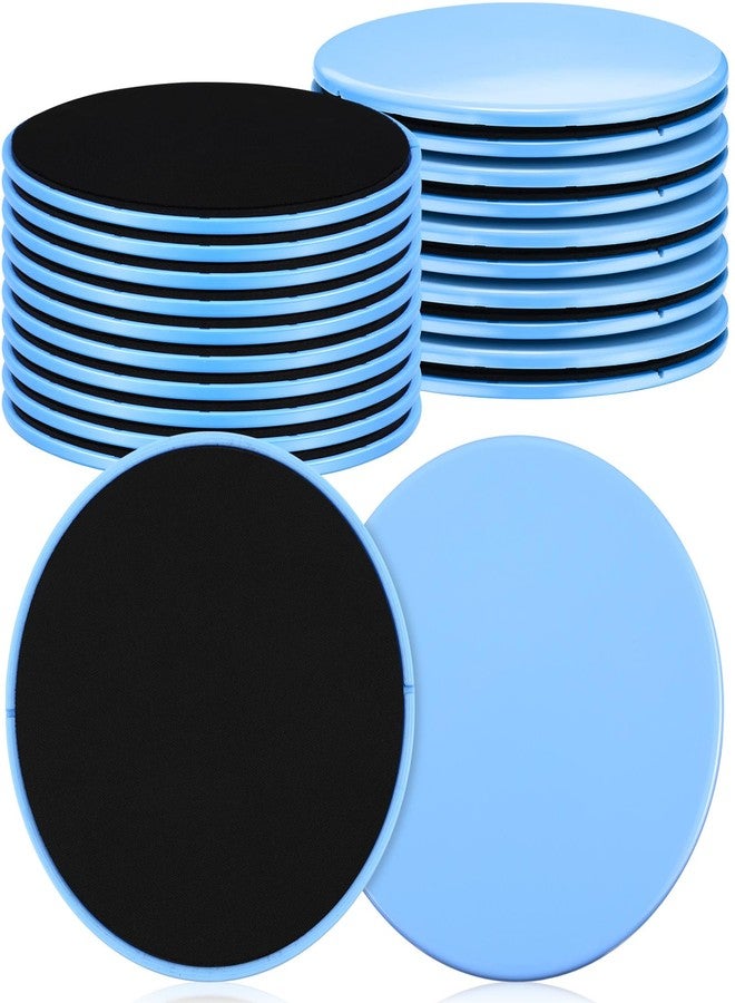 Jenaai 24 Pcs (12 Pairs) Core Sliders Exercise Glider Discs Bulk for Group Training Classes Fitness Slider for Working Out Dual Sided Core Gliding Discs AB Pads for Carpet Hardwood Floor(Blue) - Image 1