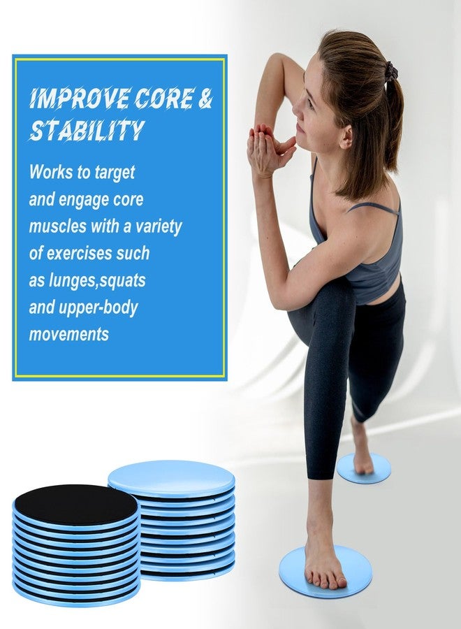 Jenaai 24 Pcs (12 Pairs) Core Sliders Exercise Glider Discs Bulk for Group Training Classes Fitness Slider for Working Out Dual Sided Core Gliding Discs AB Pads for Carpet Hardwood Floor(Blue) - Image 4