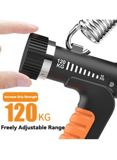 KASTWAVE Hand Grip Strengthener, with Counter, Hand Dynamometer Grip Strength Trainer, Heavy Duty Finger Strength Training Finger Exerciser, Hand Exerciser, for Muscle Building and Injury Recover, Pianist  - Image 3