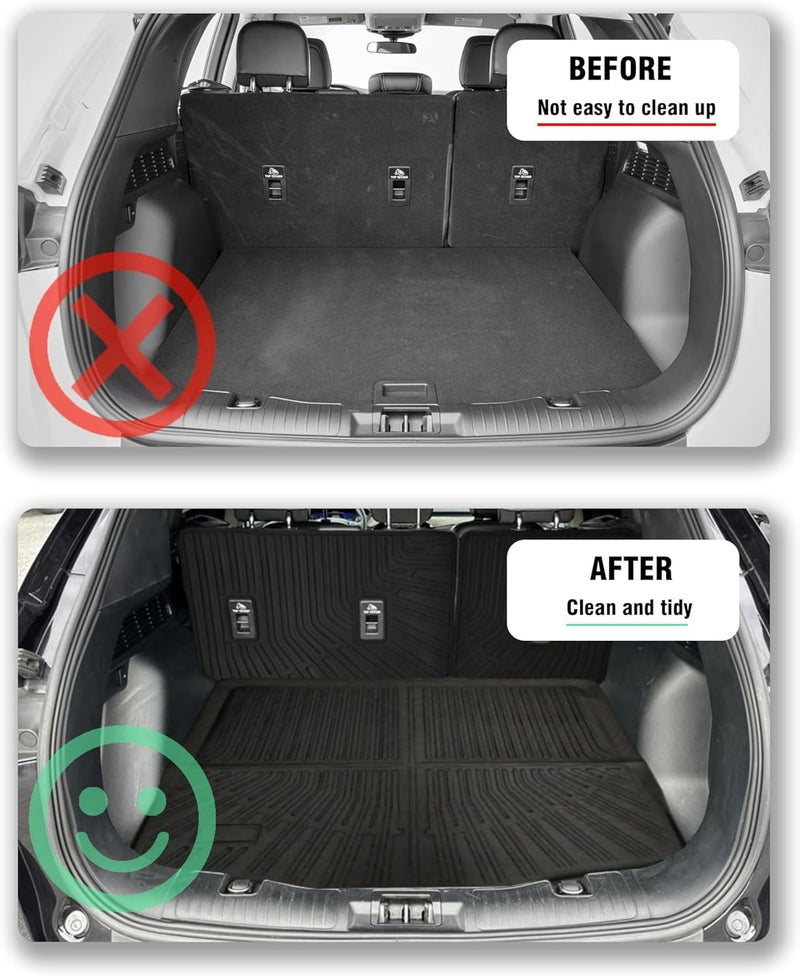 YEBOOCA Cargo Liner for 2020-2025 Ford Escape - Trunk Mat and Back Seat Cover Protector - Image 3