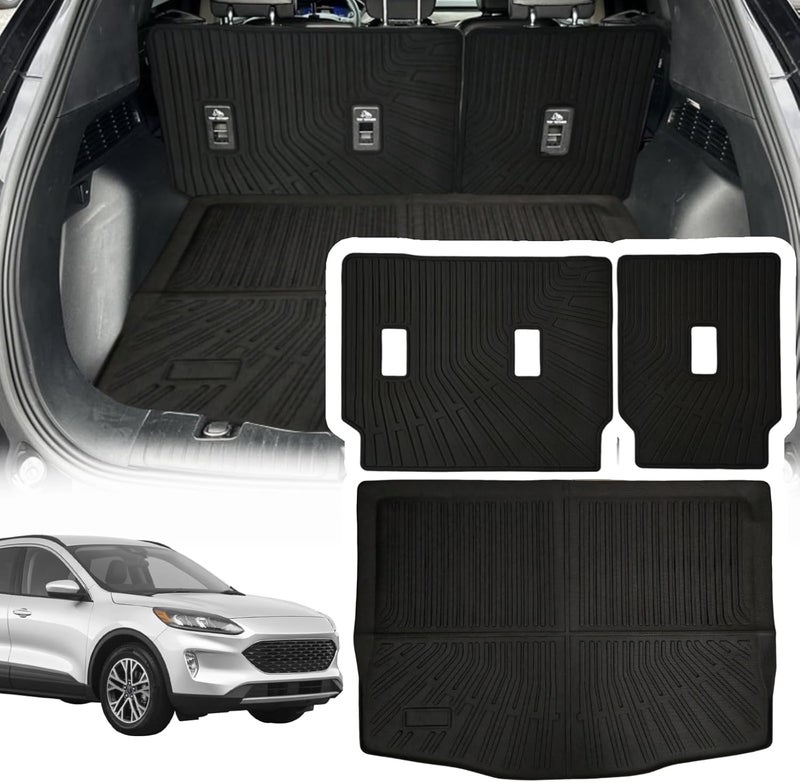 YEBOOCA Cargo Liner for 2020-2025 Ford Escape - Trunk Mat and Back Seat Cover Protector - Image 1