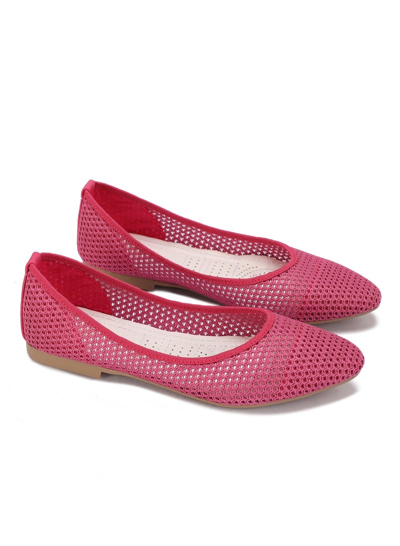 باليرينا نسائية خفيفة بسطح شبكي وتصميم مفرغ و نعل مريح - Image 1