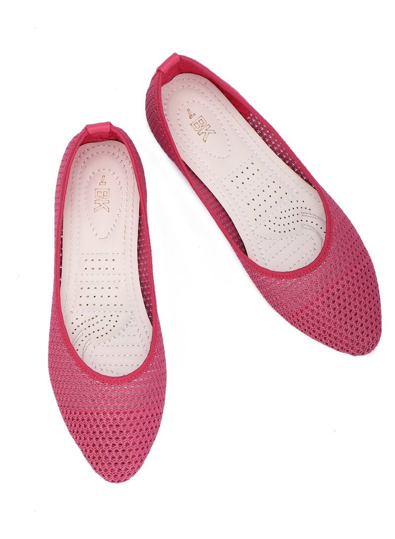 باليرينا نسائية خفيفة بسطح شبكي وتصميم مفرغ و نعل مريح - Image 3