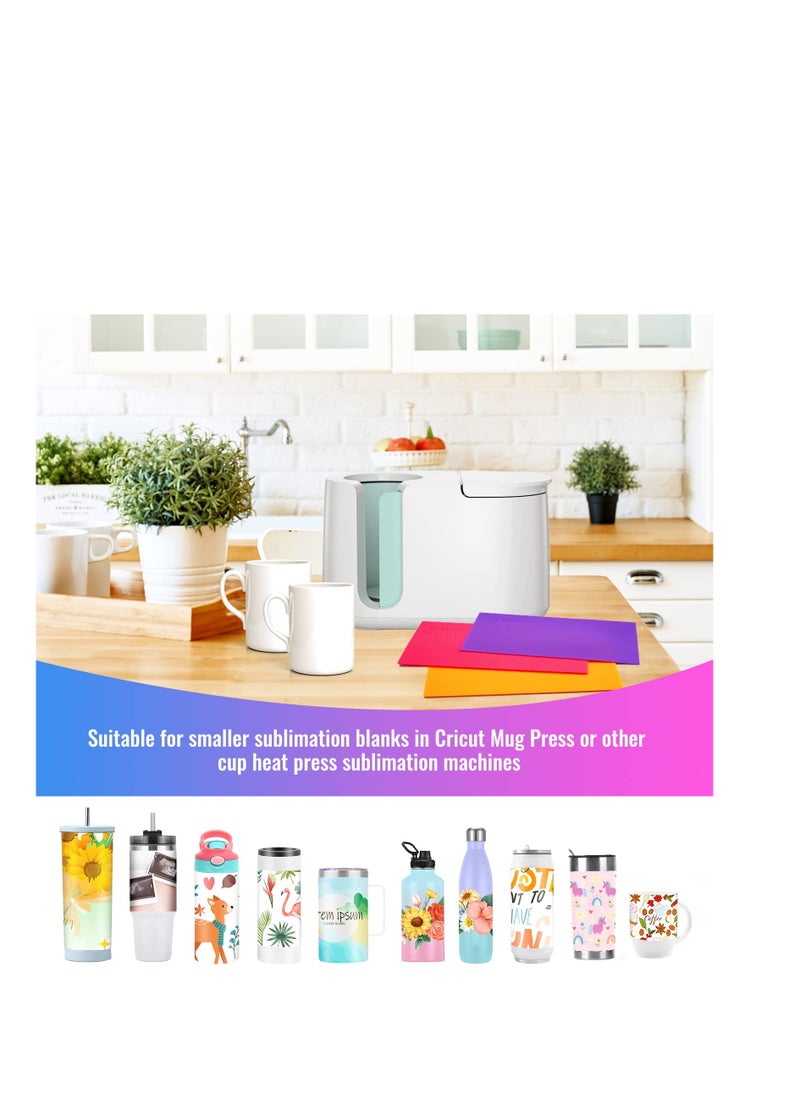 Excefore - 3 Pack  Sublimation Tumbler Wrap, Thermal Sublimation Mug Silicone Plate for Mug Press, Suitable for Sublimation Tumbler Blanks Tumbler Press Attachment - Image 1