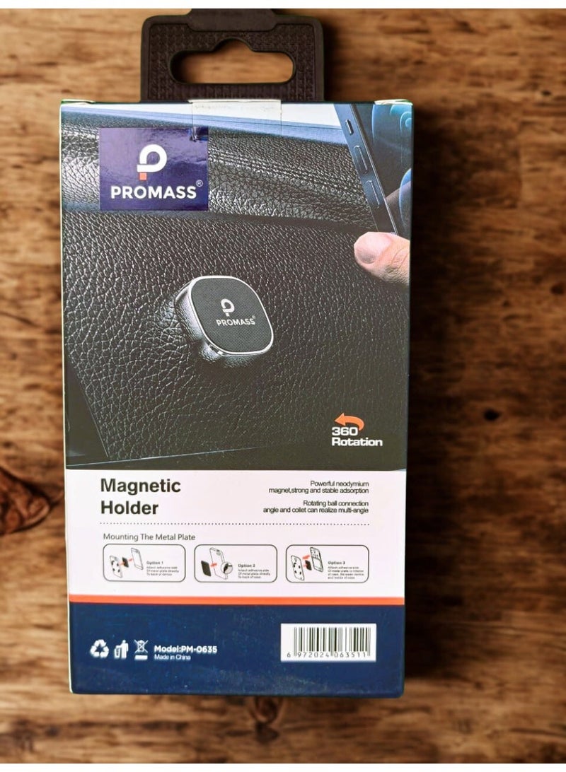 PROMASS Magnetic Car Phone Holder – 360° Rotation, Strong Grip, Dashboard Mount - Image 2