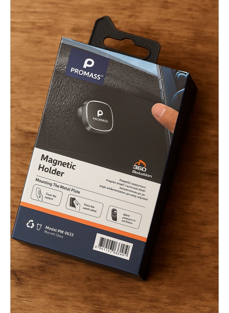 PROMASS Magnetic Car Phone Holder – 360° Rotation, Strong Grip, Dashboard Mount - Image 3