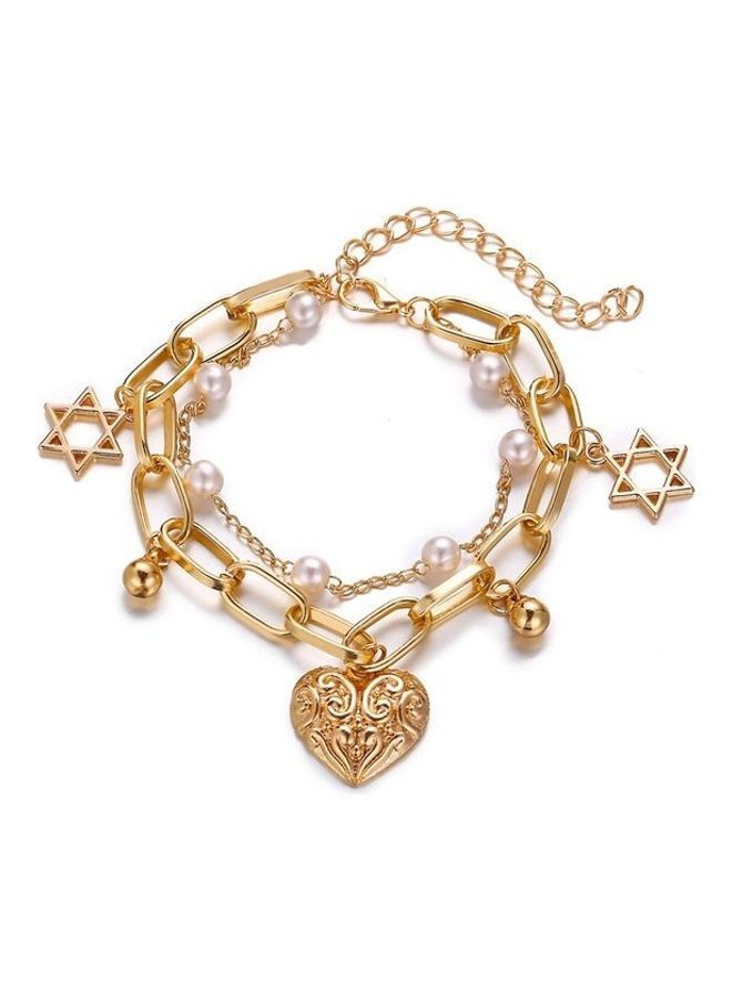 Pearl Studded Alloy Bracelet