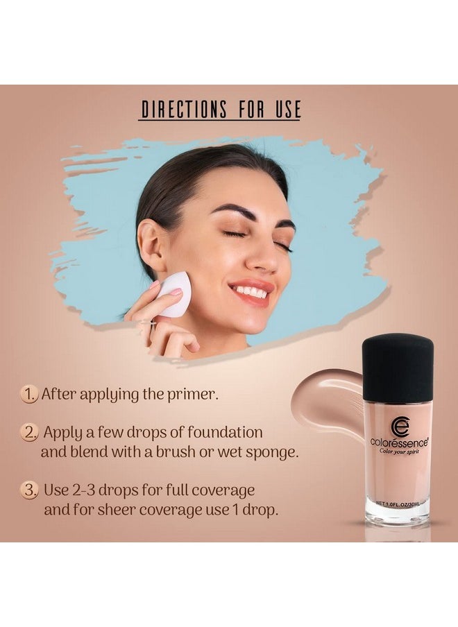 Coloressence Liquid Opaque Foundation Pink Beige 30Ml, Lfb-4  - Image 4