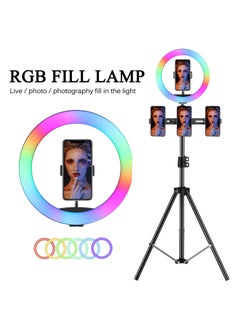 General Original Beauty Live Lights RGB Colorful Lights Ming Muscle Ring Lights MJ26 Marquee Rainbow Neon Lights-Color:MJ20-8 Inch RGB Fill Light (360 Pan-tilt + Single Position)  - Image 2