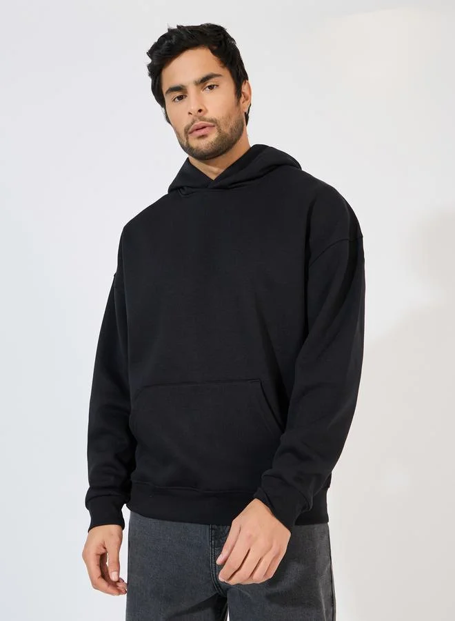 Styli Back Text Print Oversized Heavyweight Hoodie