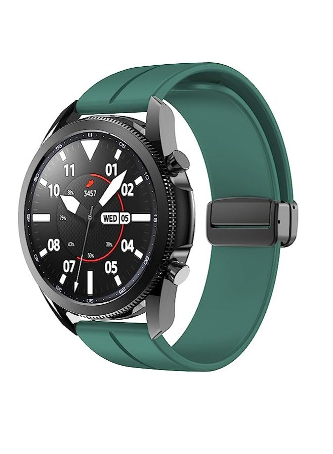 سوار ساعة سيليكون بإبزيم مغناطيسي مقاس 22 مم متوافق مع حزام مقاس 22 مم لساعة CMF Watch Pro/CMF Watch Pro 2 - (الحزام فقط) باللون الأخضر - Image 4