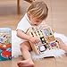 JAUNTY Montessori Wooden Busy Board for Toddlers 3 4 5 Years Old Wooden Sensory Toddler Toys with LED Light Switches TV Radio Telegram and Car Driving Travel Toys Birthday for Boys Girls - Image 3
