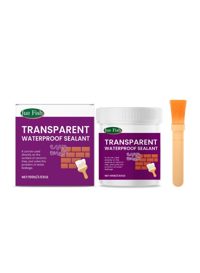 JUE-FISH JUE FISH transparent waterproof sealant bathroom kitchen roof anti-leakage plugging no brick breaking leak repair agent - Image 5