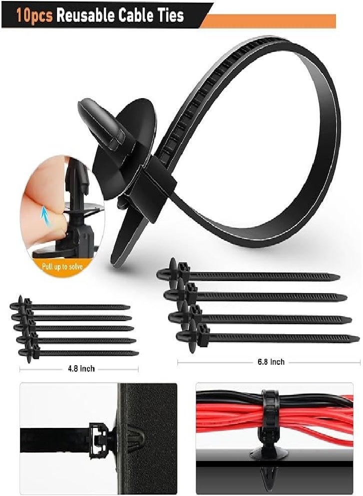 1115 Piece Auto Push Retainer Clips and Auto Fasteners Assortment - 32 Most Popular Sizes Nylon Bumper Fender Rivets with 10 Cable Ties and Fastener Remover for GM, Ford, Toyota, Honda, Chrysler - Image 5